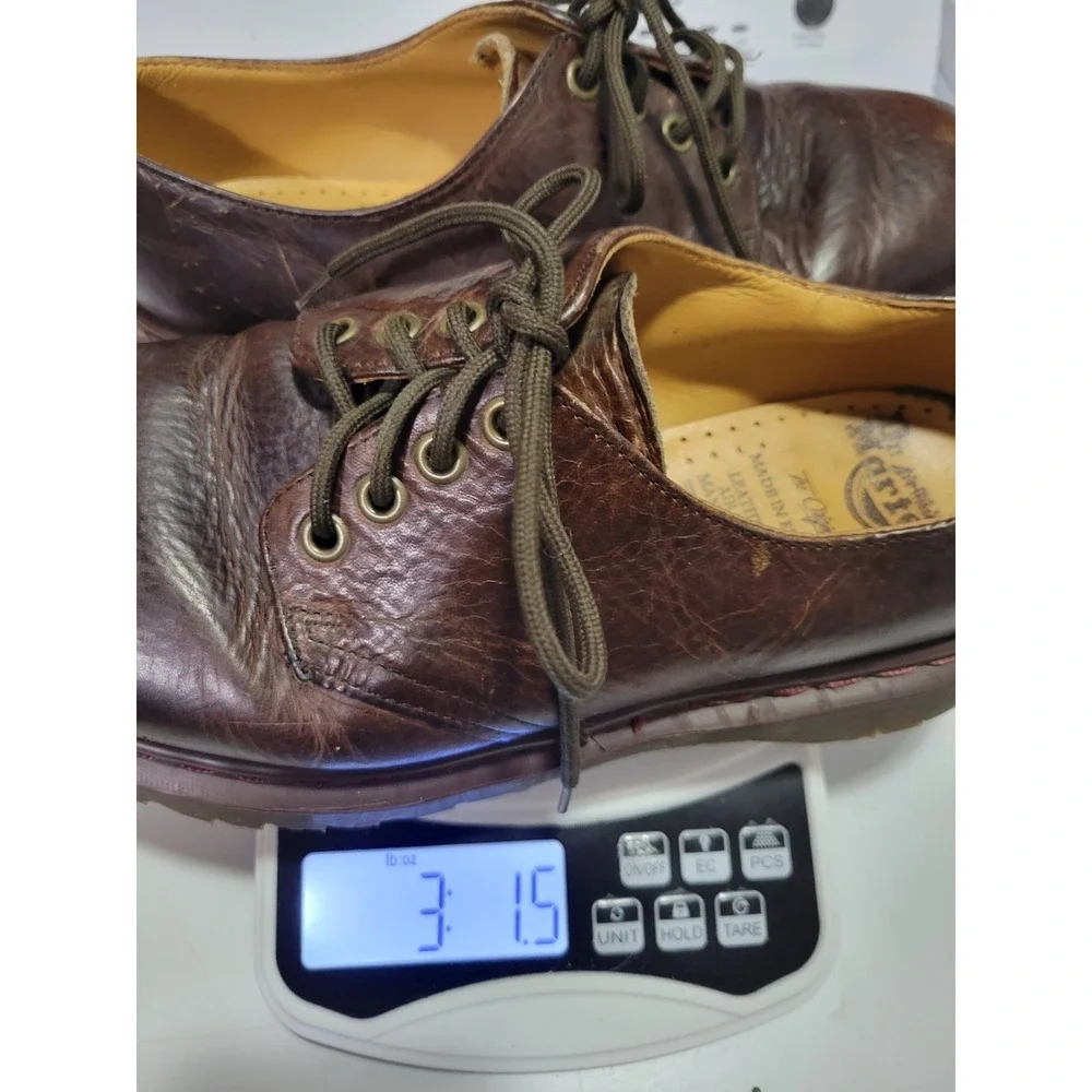 Dr. Martens Leather Oxfords Mens 6 Brown Lace up Vintage Low Shaft 1561 England